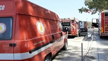 Hurdalıktaki araçlar alev alev yandı