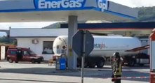 Pizzo (VV) - Fuga di gas in un distributore: intervento dei Vigili del Fuoco (01.09.21)