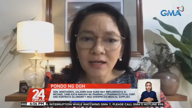Sen. Hontiveros, aalamin daw kung may impluwensya si Michael Yang kaya nakuha ng Pharmally Pharmaceutical Corp. ang kontrata sa umano'y mga overpriced medical supplies | 24 Oras