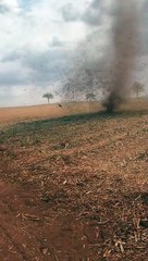 Dust Devil Drifts Across Field