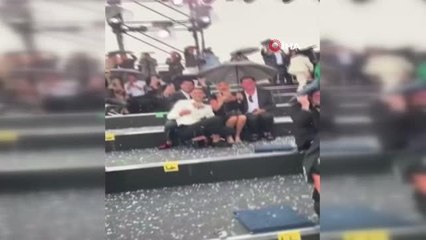 İtalyan moda devinin Venedik'teki defilesinde dolu yağdı