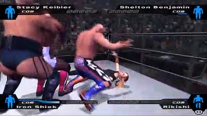 Here Comes the Pain Stacy Keibler vs Shelton Benjamin vs Iron Sheik vs Rikishi