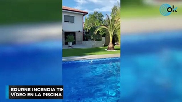 Edurne incendia Tik Tok con su último vídeo en la piscina