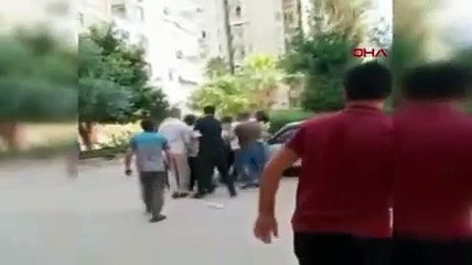 Antalya'da taşlı, yumruklu otopark kavgası