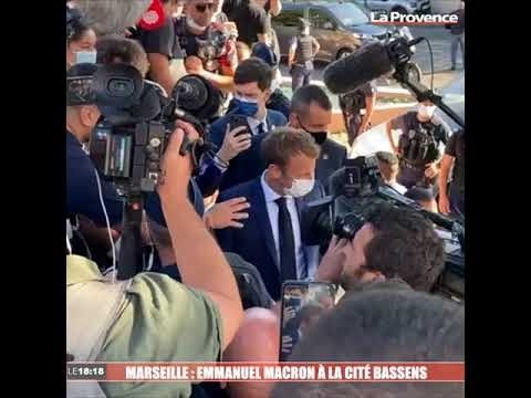 Les premières images d'Emmanuel Macron à la cité Bassens