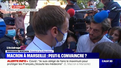 Emmanuel Macron à Marseille: "Il faut remettre de l'argent dans l'école et permettre d'arrêter d'avoir des décrocheurs"