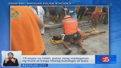 15-anyos na lalaki, patay nang madaganan ng truck at karga nitong buhangin at bato | Saksi