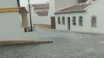 La granizada de este miércoles en Antequera.