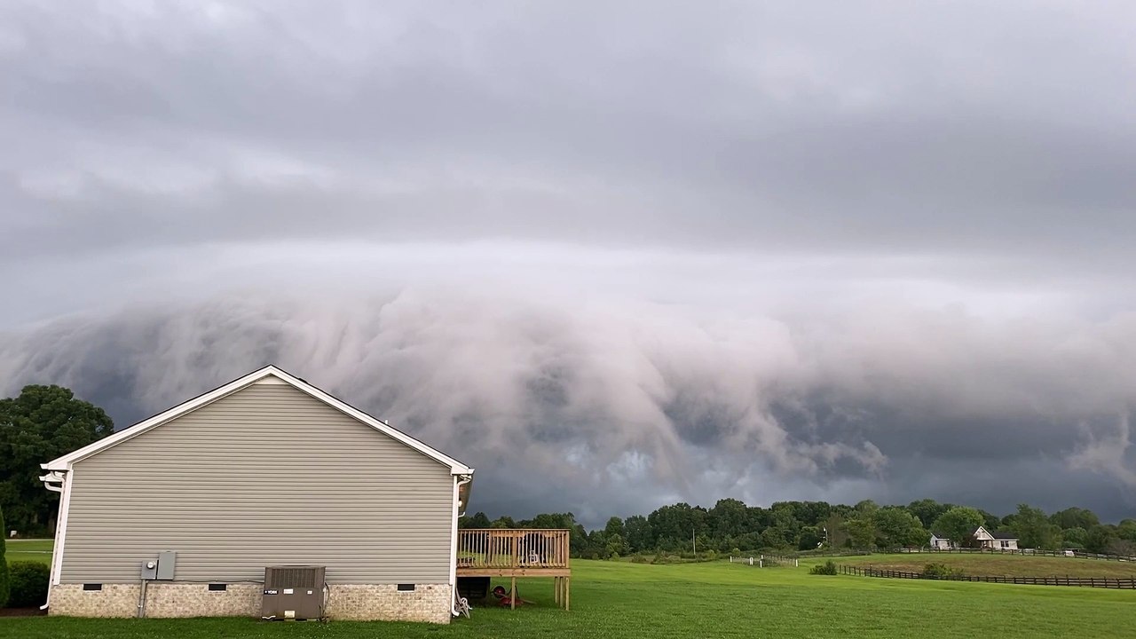 Shelf Clouds Forming From Hurricane Ida