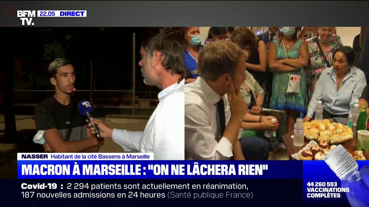 Nasser, habitant de la cité Bassens à Marseille: "On est aux petits soins avec nous depuis ce matin alors que ça fait des années qu'on a été oubliés"