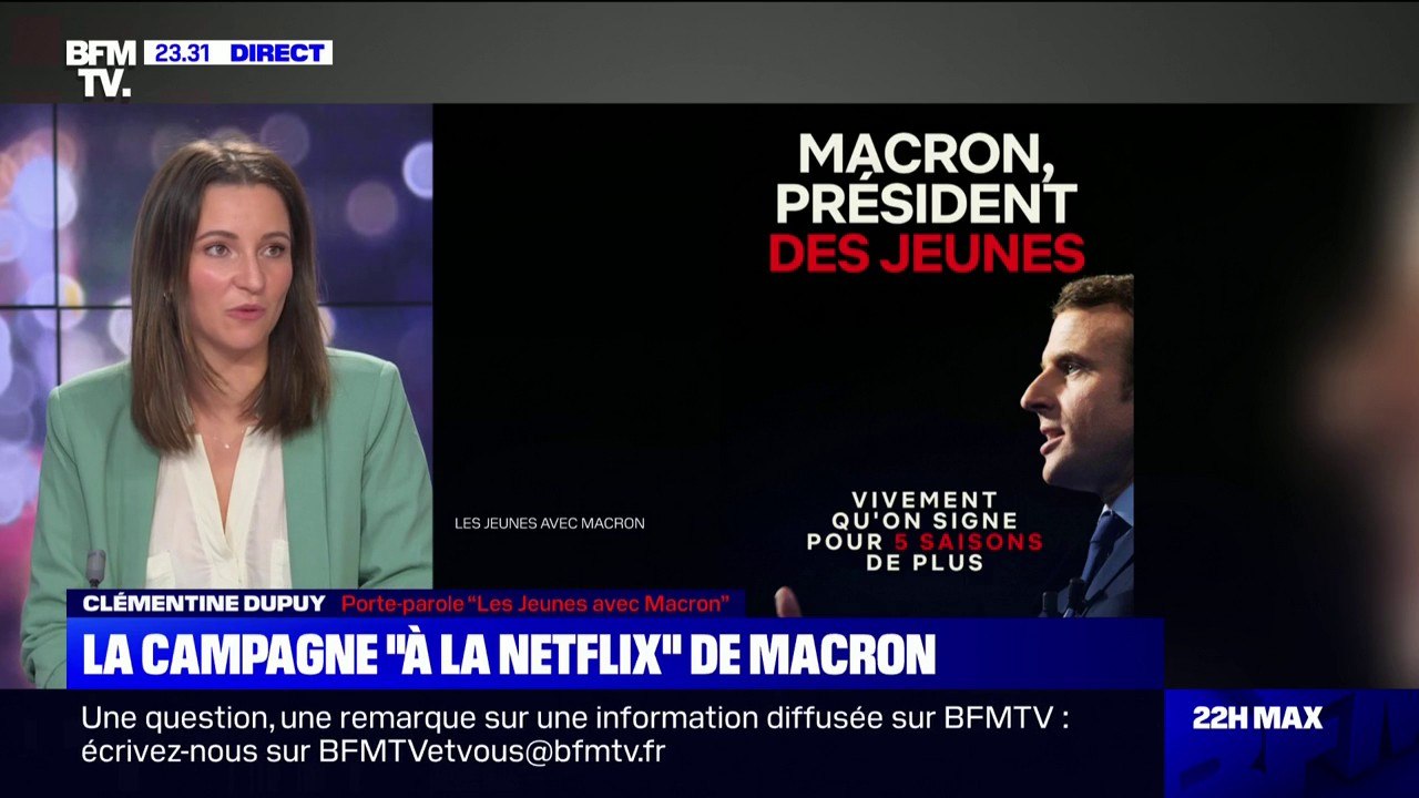 Clémentine Dupuy (Jeunes avec Macron) sur la campagne "Macron, président des jeunes": "L'Élysée ne nous a donné aucune contre-indication"