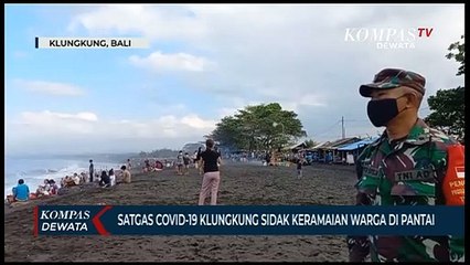 Petugas Satgas Covid Sidak Di Pantai