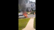 Nissan Altima Catches Fire in Long Branch New Jersey