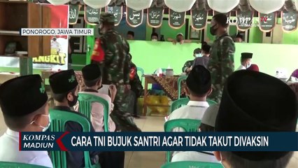 Cara TNI Bujuk Santri Agat Tidak Takut Divaksin