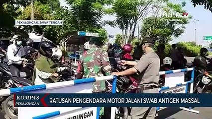 Ratusan Pengendara Motor Jalani Swab Antigen Massal