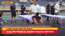 Scaloni probó el equipo para el partido