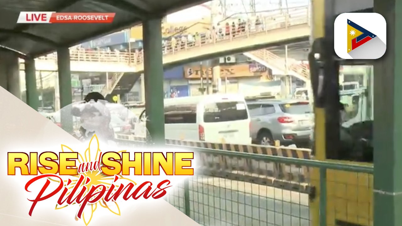 CHIKA ON THE ROAD: Lagay ng trapiko sa kahabaan ng EDSA, Roosevelt;   Tamang pagsuot ng face shield, hindi sinusunod ng ilang pasahero sa EDSA Roosevelt Bus Way Station