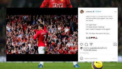 Unggahan Pertama Cristiano Ronaldo Usai Teken Kontrak di MU