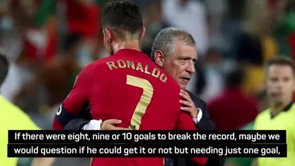 Video herunterladen: Satisfied and not surprised - Santos on Ronaldo goalscoring record