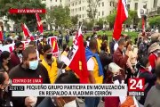 Centro de Lima: ciudadanos participaron en movilización en respaldo a Vladimir Cerrón