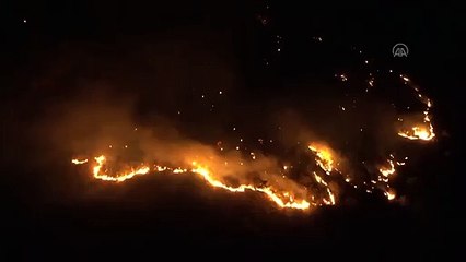 Bir ilimizde daha orman yangını! Alevler geceyi gündüze çevirdi