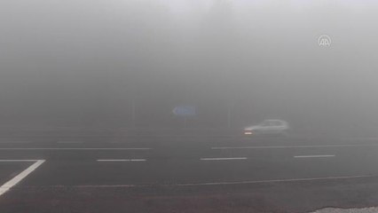 Bolu Dağı'nda sağanak ve sis etkili oluyor