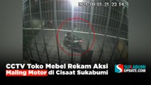 CCTV Toko Mebel Rekam Aksi Maling Motor di Cisaat Sukabumi