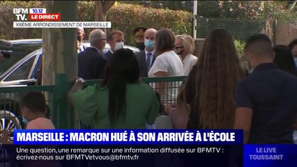 À Marseille, Emmanuel Macron hué à son arrivée à l'école