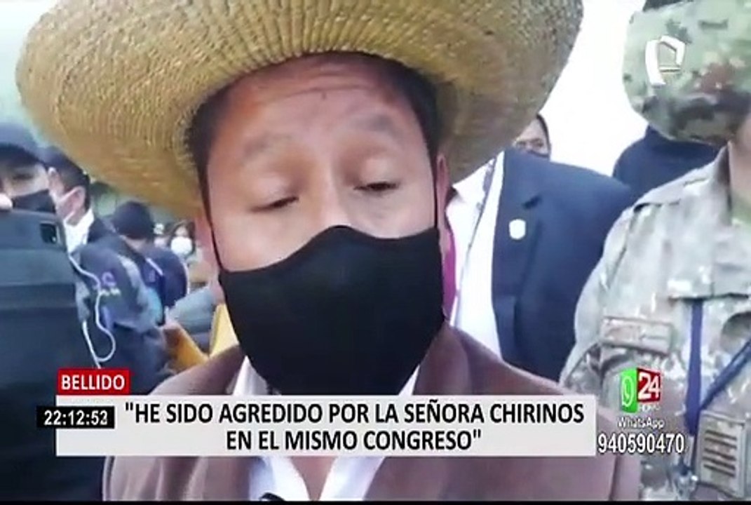 Guido Bellido: "He sido agredido por la señora Chirinos en el mismo Congreso"