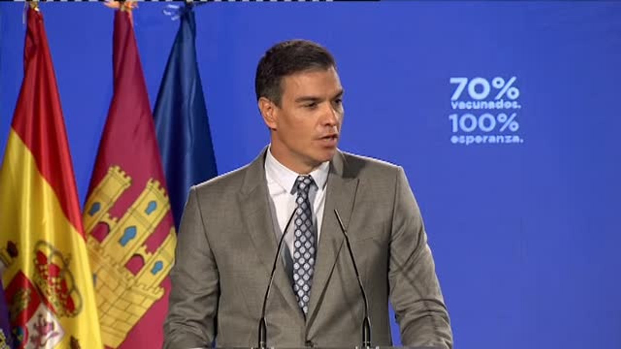 Pedro Sánchez: "Hemos logrado lo que nos habíamos propuesto, que el 70% de la población esté vacunada con pauta completa"