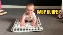 'Baby Girl Faceplants While Surfing the Mat | Try Not to Laugh *4 Million+ Views* '