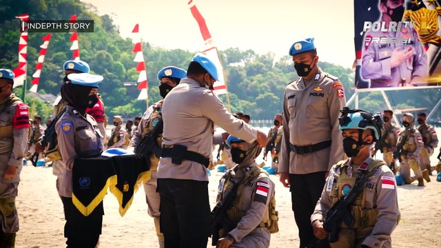 152 Satgas Garuda Bhayangkara FPU 3 MINUSCA Menjalani Latihan Akhir Jelang Pembaretan di Pulau Tegal Mas, Lampung (3/3)