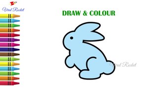 Easy Rabbit Drawing Step by Step | Cute Cartoon Bunny drawing | How to draw a Rabbit/Art Breeze # 58 | Viral Rocket