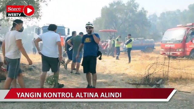 Bodrum'daki yangın evlerin bahçesine kadar girdi, son anda kontrol altına alındı