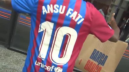 El Barça pone a la venta la camiseta con el 10 de Ansu Fati