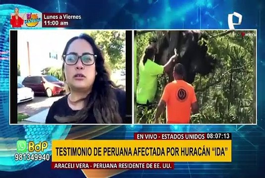 Este es el testimonio de peruana afectada por huracán “Ida” en EEUU