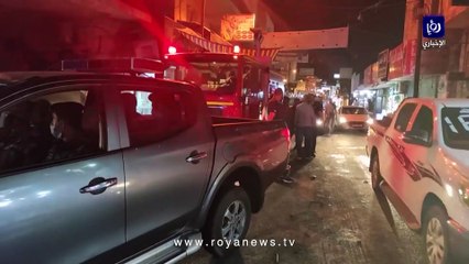 حريق محل لبيع الذهب بالمفرق