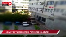 Rehin alındığını iddia edip 10 metre yükseklikteki pencereden atladı