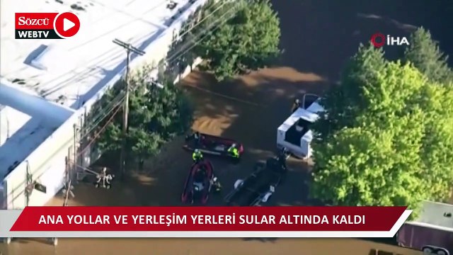 ABD’de sel felaketi: Ana yollar ve yerleşim alanları sular altında kaldı
