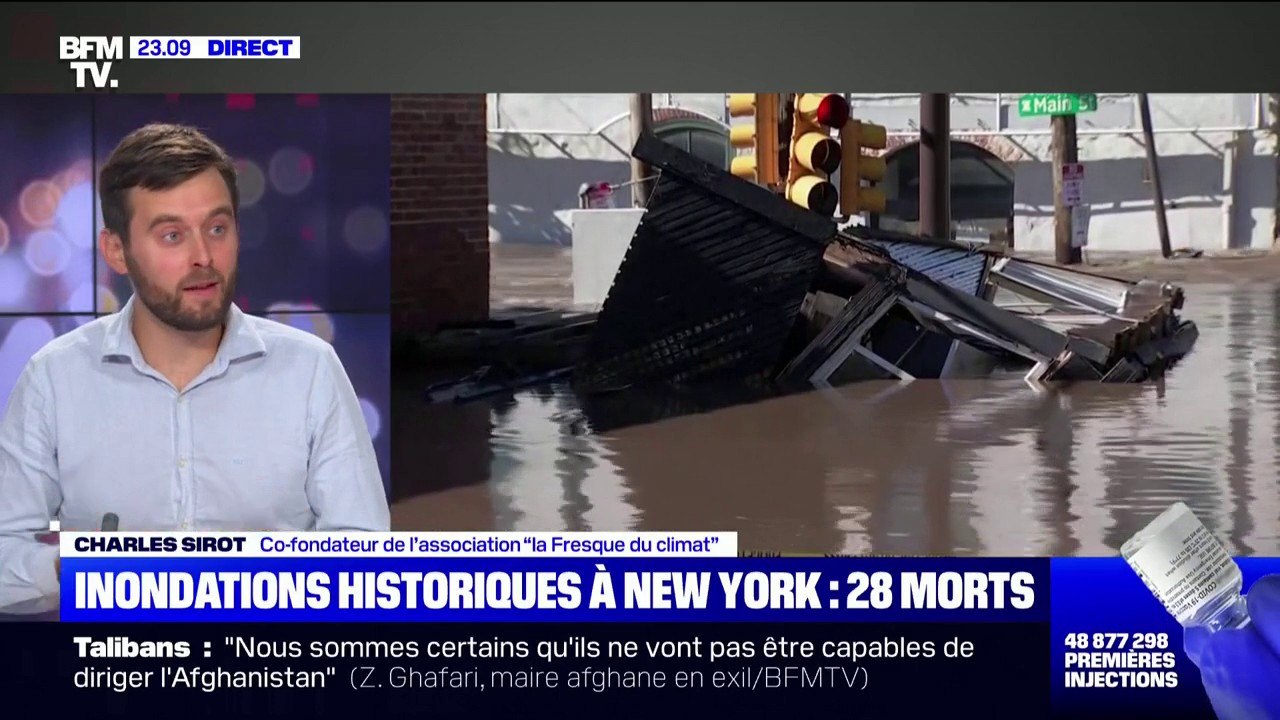 Charles Sirot (La Fresque du Climat): "Il faut adapter nos villes et nos capacités d'absorption de l'eau pour éviter des catastrophes" comme les inondations à New York