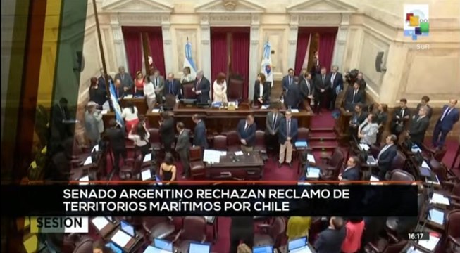 teleSUR Noticias 17:30 02-09: Senado argentino rechaza reclamo de territorios marítimos por Chile