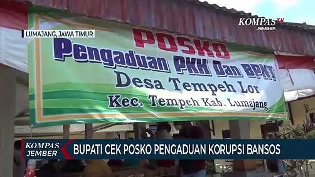 Bupati Lumajang Cek Posko Pengaduan Korupsi Bansos PKH dan BPNT