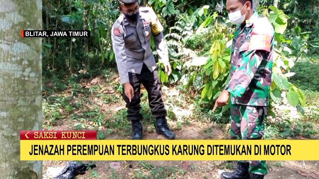 Geger! Warga di Blitar Temukan Jasad Wanita Terbungkus Karung Tergeletak di Atas Motor