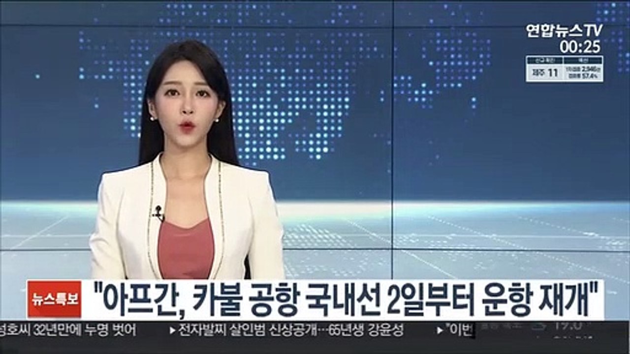 "아프간, 카불 공항 국내선 오는 2일부터 운항 재개"