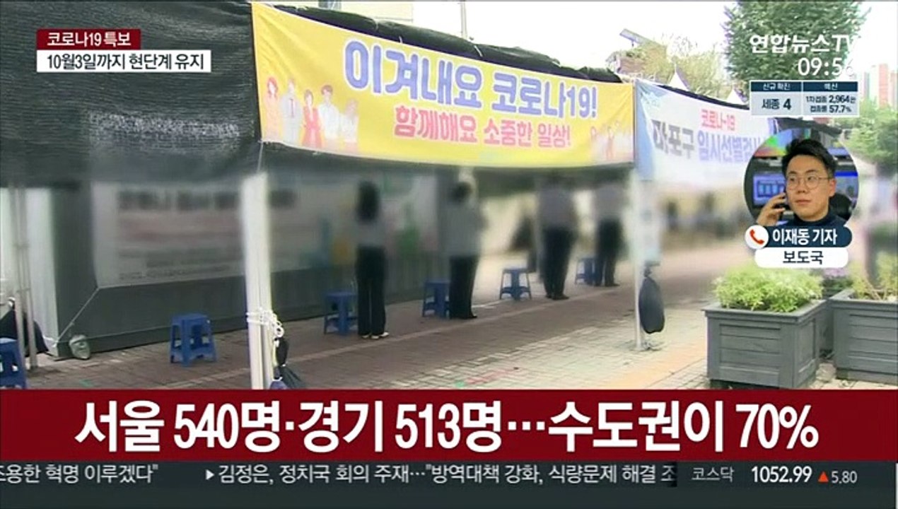 현행 거리두기 4주 연장…사적모임 6명까지 허용
