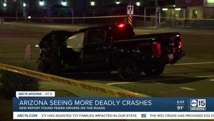 Arizona seeing more deadly crashes despite new report finding fewer drivers on the road