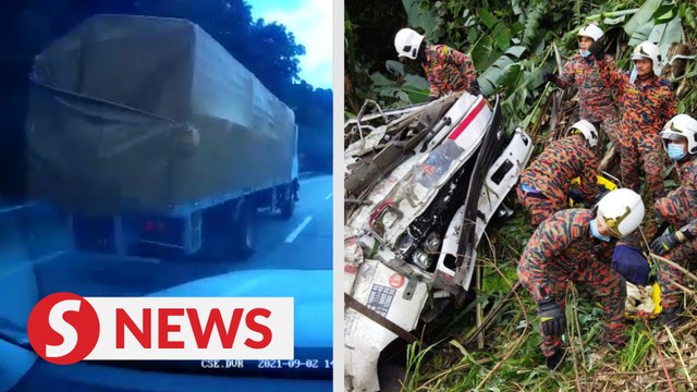 Two killed as lorry lands in ravine at Karak highway