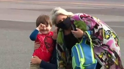 Mother and son's emotional reunion after being separated for 56 days