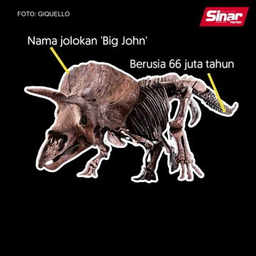 Rangka dinosaur 66 juta tahun akan dilelong