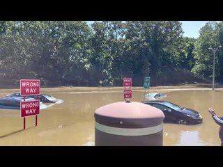 Flooded Highway Filled With Abandoned Cars
